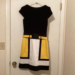 Chetta B graphic print dress with belt